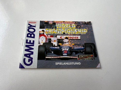 Nigel Mansells World Championship Manual for GameBoy DMG-WC-NOE