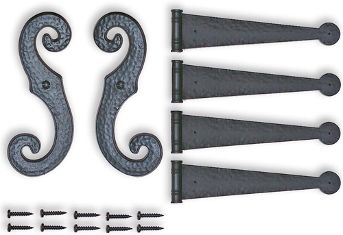 Decorative Vinyl Shutter Hinges and S Holdback Hooks for Exterior Decorative Shu - Picture 5 of 12