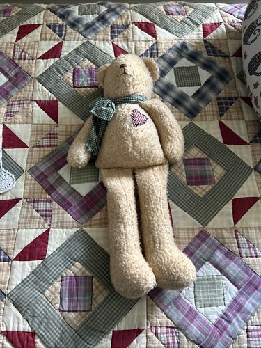20" Handmade 1990's Teddy Bear By Cindy Vollero MA # 1010 - Picture 2 of 7