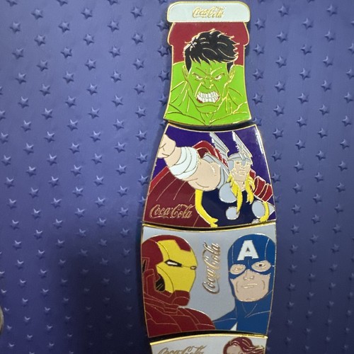 Disney Marvel Avengers Cola Flasche 4 Pin Puzzle Set LE 50 - Bild 2 von 8