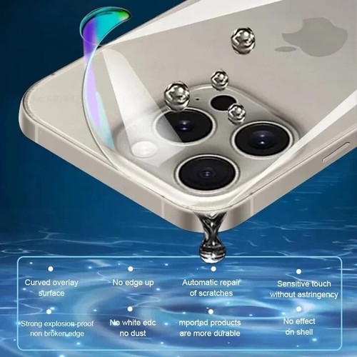 2X Film Hydrogel Protection Arrière 3D Full pour iPhone X XR 11 12 14 15 16 Pro Max - Photo 4 sur 9