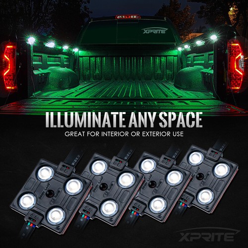 Xprite 8pcs RGB LED Cargo Truck Bed Rock Lights Pod Remote Control Neon Lighting - 第 2/8 張圖片