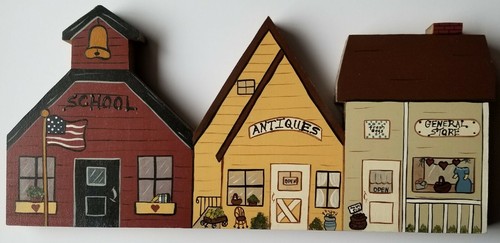 Wood Craft Items Quantity 3 All Hand Made and Painted - Picture 3 of 5