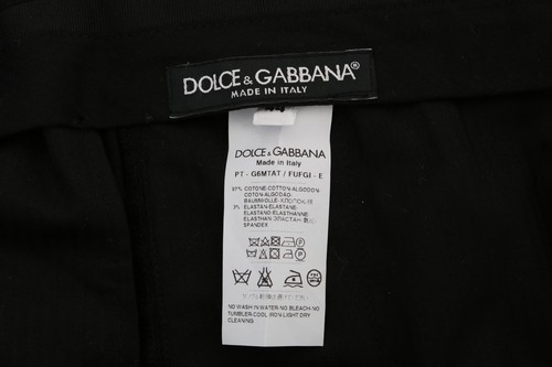 DOLCE & GABBANA Pants Cotton Black Men Straight Trouser IT48/W34/M RRP 500usd - Picture 6 of 7