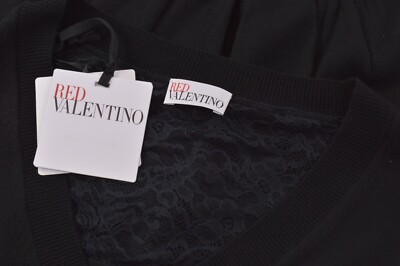 RED VALENTINO◆ニット・セーター(厚手)/XS/アンゴラ/BLK/SR3KCB574F1 Red Valentino NWT Sweater with Lace Details Size XS in Black