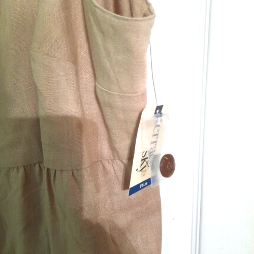 Lot 2 Terra & Sky Women's 0X 14W Plus Blouse Button Tank Pink Black NEW & EUC - Picture 3 of 4