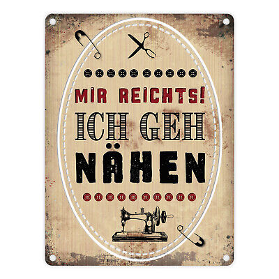 Ich geh shoppen Blechschild Schild Mir reicht/'s Metallschild mit Spruch