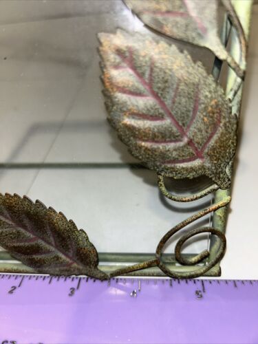 Vtg Malden Rustic Glass & Metal Leaves Picture Frame 2001 . Read - Picture 3 of 5