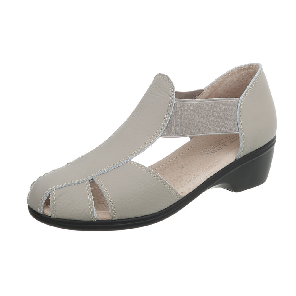 Trendy Sandale Damen Schuhe Echtleder Pumps 65614 Grau 38 Trendy Sandale Damen Schuhe Echtleder Pumps 65614 Grau 38
