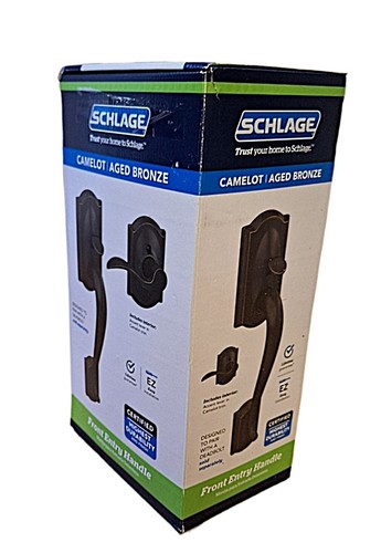 Manija de entrada frontal Schlage con palanca de acento R&L para manos FE285 CAM 716 ACC NOB - Imagen 2 de 7