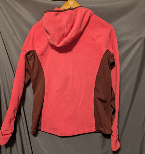 Columbia Omni Shield Pink and Maroon Zippered Fleece Hoodie Jacket Womens Size L - Picture 2 of 5