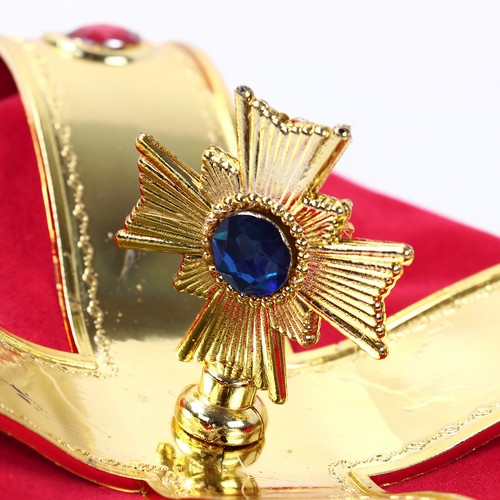 Kids King Hat Emperor Prince Cap Rhinestone Crown Halloween Party Cosplay AU - Picture 5 of 9