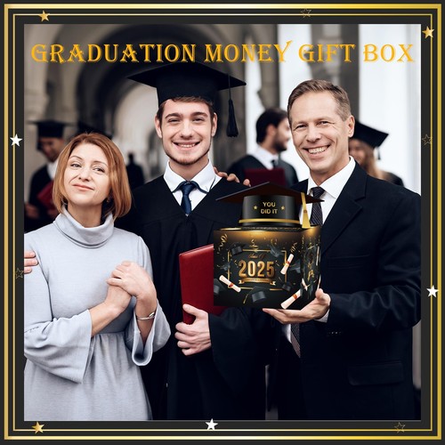 Graduation Gifts Money Box Surprise Grad Money Holder Pull Out Card 2025 - Picture 3 of 6