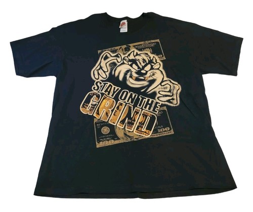Camiseta Looney Tunes Tazmanian Devil Para Hombre XL Negra Gráfico Stay On The Grind  - Imagen 1 de 8
