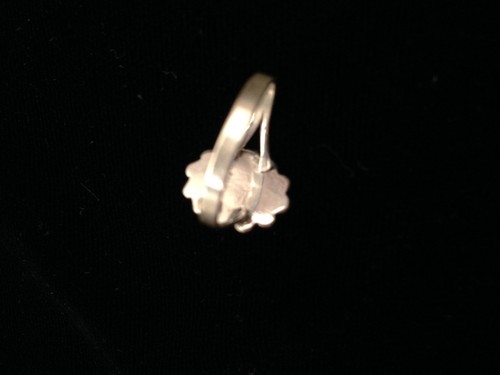 Sterling Silver w Oval Black Stone WOMENS RING size 6.5 - Picture 4 of 5