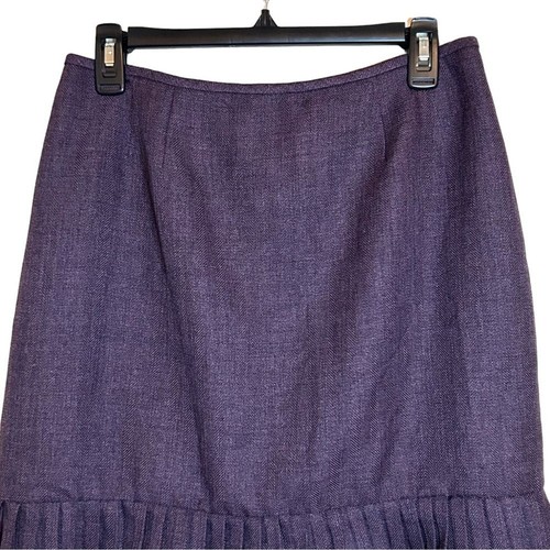 LE SUIT Rock tiefer Pflaumenrock mit Faltensaum 10P - Bild 2 von 6