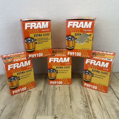 PH9100 Lot of 5 Brand New Fram Engine Oil Filter-Extra Guard