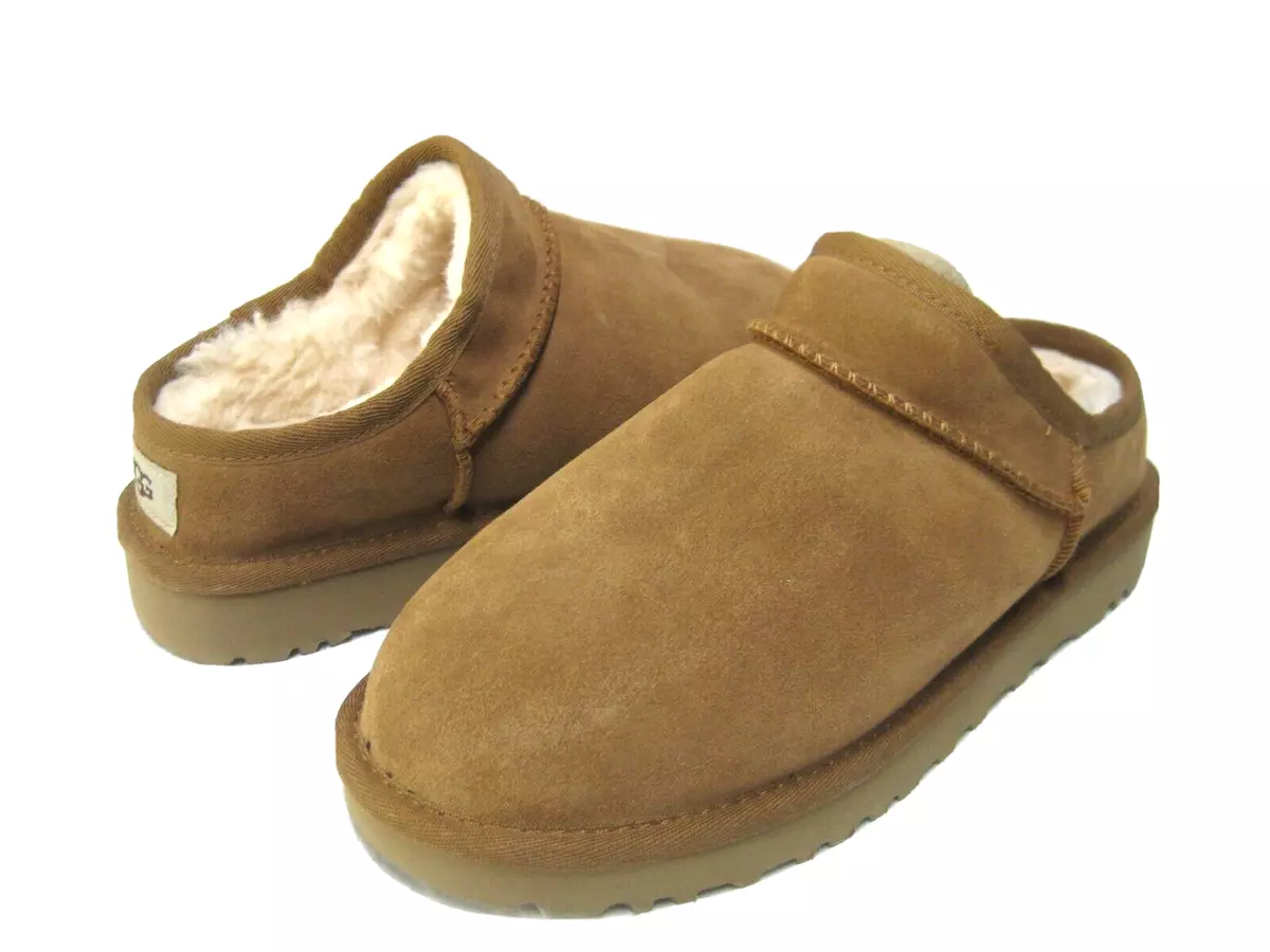 UGG CLASSIC WOMEN SLIPPERS SUEDE CHESTNUT US 11 UK 9 EU 42 eBay