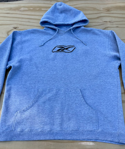 Vintage Reebok Men's Hoodie Jacket Size 2XL Gray Sweatshirt Logo Pullover 90's - Imagen 2 de 7