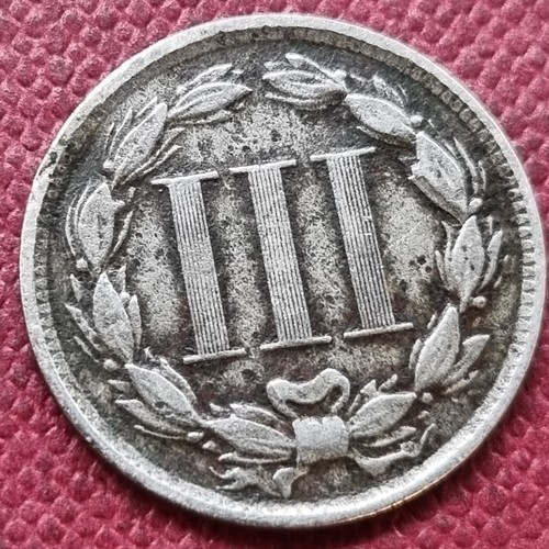 1881 Three Cent Nickel 3c Circulated #91688 - Picture 2 of 2