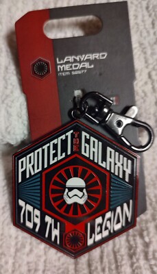 Disney Star Wars Galaxy's Edge Lanyard Medal Keychain - First Order 709th NEW