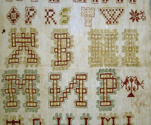 18TH CENTURY ANTIQUE DUTCH FRISIAN SILK ON LINEN NEEDLEWORK SAMPLER WHITE WORK - Picture 3 of 9