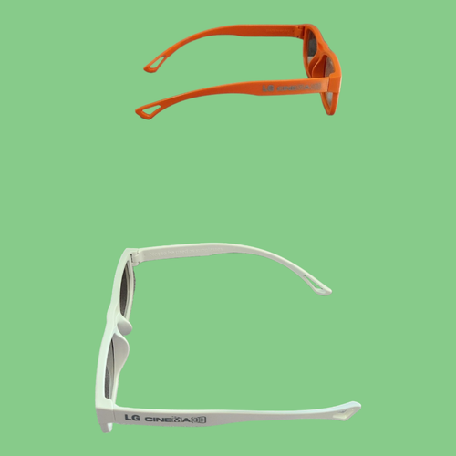 2 pares de gafas 3D de cine LG AG-F200 para televisores 3D LG Cine 2011 blanco naranja - Imagen 4 de 11