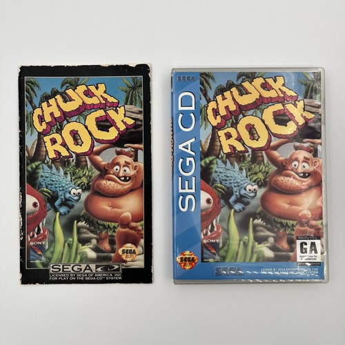 Chuck Rock for Sega CD — Tested/Working — Disc & Manual Only — 1992 Sony - Picture 1 of 3