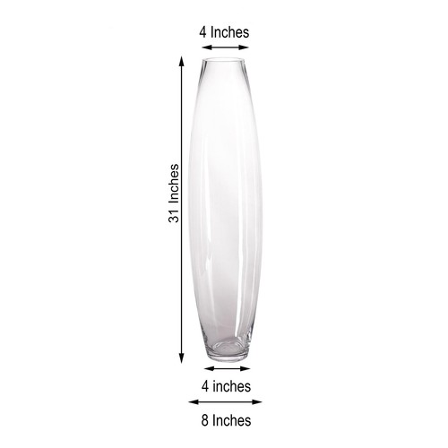 CLEAR 31" tall Cylindrical Glass Vase Wedding Party Centerpieces Decorations - Picture 5 of 6
