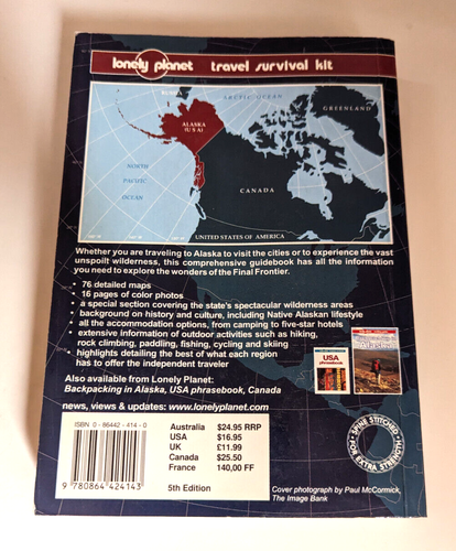 A Lonely Planet Travel Survivor Kit Alaska Jim Dufresne 5th Printing 1997 - Imagen 2 de 2