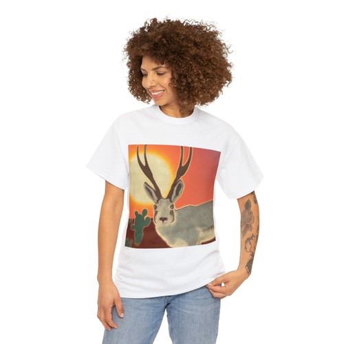 Vintage Style Jackalope Unisex Adult T Shirt Weird Funny Hipster Cryptid Cool - Picture 4 of 25