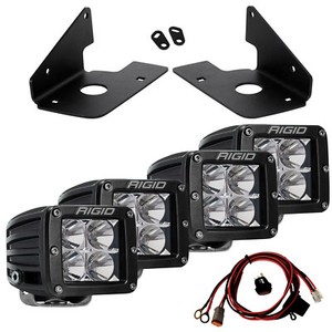RIGID Fog Light Kit & D-Series PRO LED Lights for 15-19 GMC Sierra 2500HD 3500HD RIGID Fog Light Kit & D-Series PRO LED Lights for 15-19 GMC Sierra 2500HD 3500HD