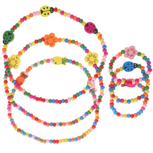 6 Pcs Children's Necklace Bracelet Set Jewelry for Girls Bracelets