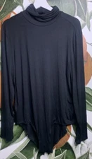 Universal Standard Foundation Turtleneck Bodysuit Black Large (22-24) NWT