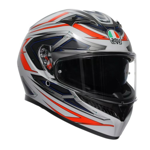 Casco AGV K3 Space Matt White Red Fluo Moto Integrale Pinlock Tg S 55 56 E2206 - Imagen 2 de 10