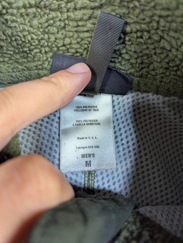 Patagonia Jacket Men Medium Green Retro-X Deep Pile Full Zip Made in USA 23055F5 - Picture 8 of 13
