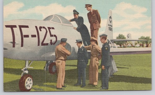 Postcard Allied Students USA F Preflight School San Antonio Texas - Bild 1 von 2