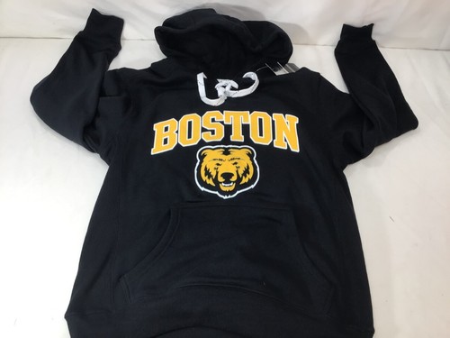 New BOSTON Angry Bear Hoodie Hooded Sweatshirt Size Small Bruins Style - Picture 2 of 4