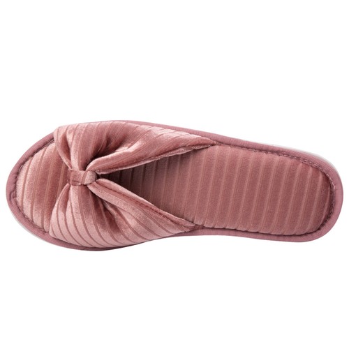 Anti Slip Bedroom Indoor Slippers Bowknot Open Toe Memory Foam Sole Flip Flops - Picture 7 of 14
