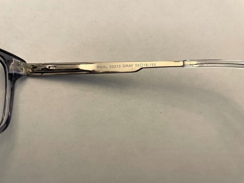 Robert Mitchel Eyeglasses Frames RMXL 20213 GRAY Blue Clear Silver 59-18-155 - Picture 3 of 3