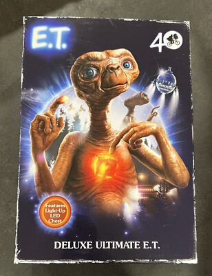 Neca E.T. Extra Terrestrial Deluxe Ultimate ET Figure New Light Up Chest 