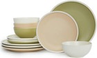 Dinnerware Sets for 4, Ceramic Plates and Bowls Set, Stoneware Scratch Resistant