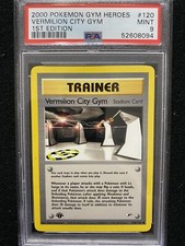 2000 Pokemon Gym Heroes 1st Edition Vermilion City Gym 120/132 PSA 9 Mint