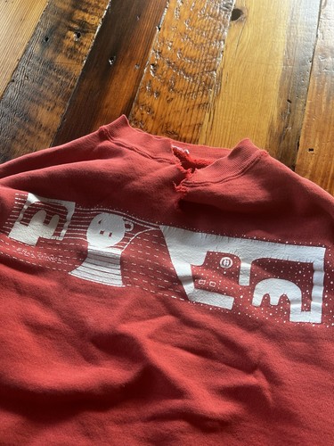 Vintage Sun Faded Art Sweatshirt ART 90s Crewneck Max Chance M - Picture 2 of 8