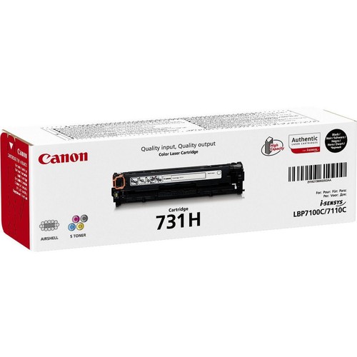 Cartuccia toner Canon 731 BK H nero LBP7100C/7110C MF623C/628C/8230C/8280C - Foto 1 di 3