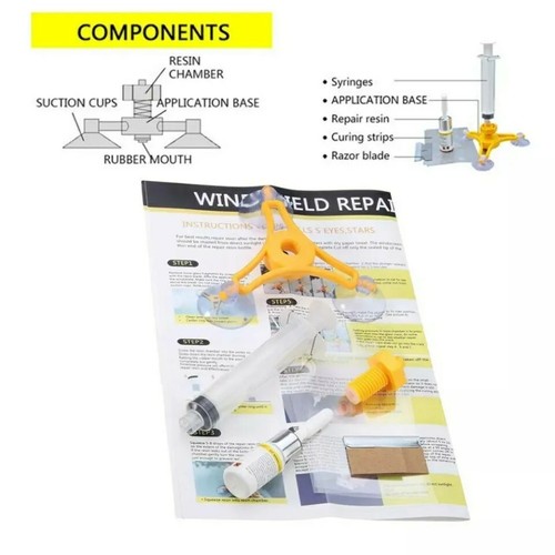 Kit resina RIPARA VETRI  riparazione PARABREZZA VETRI auto fai da te ORIGINALE - Bild 6 von 7