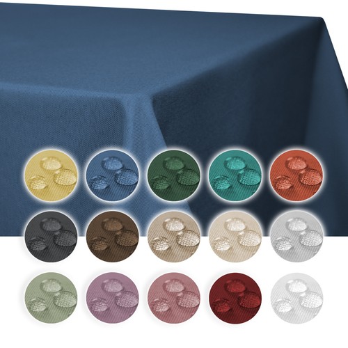 Mantel 130x220 cm Cuadrado Recubierto Estructura Lino Aspecto Repelente al Agua - Imagen 82 de 100