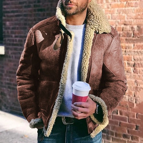 Abrigo Parka para Hombres Chaqueta Prendas para el torso Grueso Cálido Invierno Motocicleta Sobretodo Abrigo Abrigo Pavo Real - Imagen 8 de 13