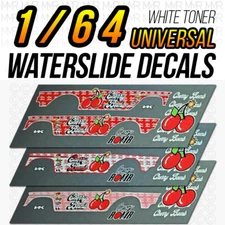 1/64 CHERRY BOMB GASSER Custom White Toner Universal WaterSlide Decal for Hot
