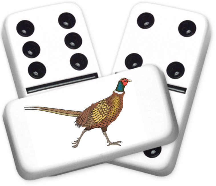 Wildlife Series Pheasant Design Double six Professional size Dominoes Wildlife Series Pheasant Design Double six Professional size Dominoes